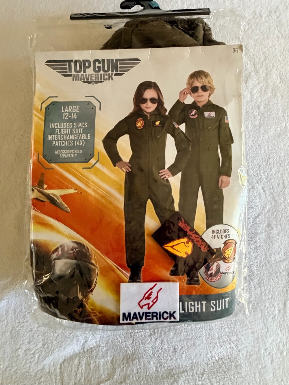 Maverick Kids Green Flight Suit Costume - Top Gun Maverick